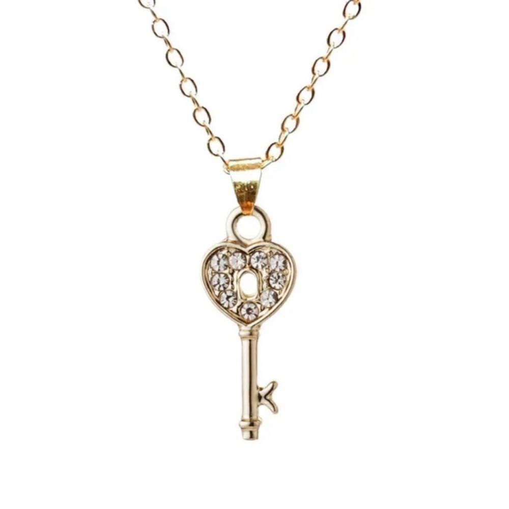 Fashion jewelry Key rhinestone pendant